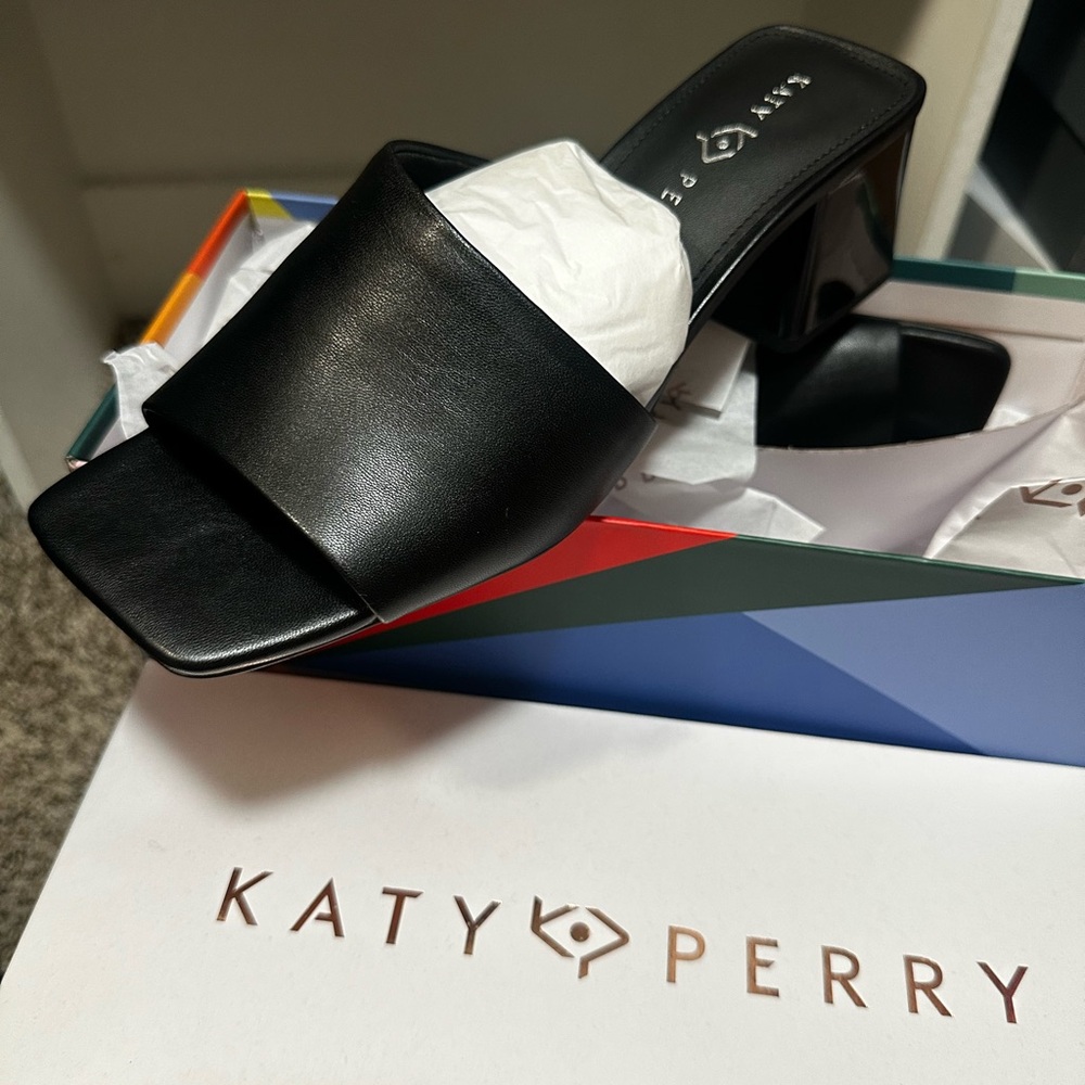Katy Perry Collections Black Heel Mules - Picture 2 of 4